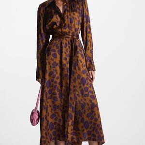 COS Jacquard Leopard Print Midi Dress
